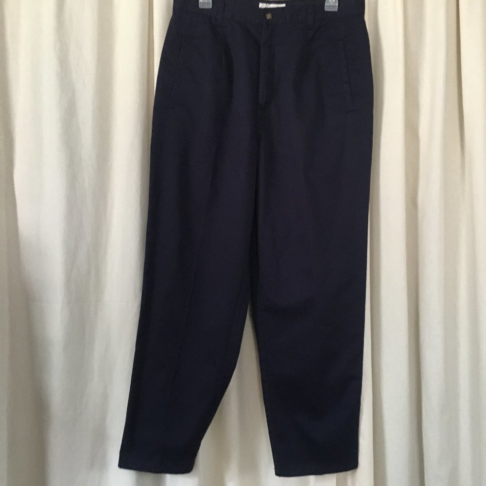 Dressbarn Pants Blue Short Cotton Size 14